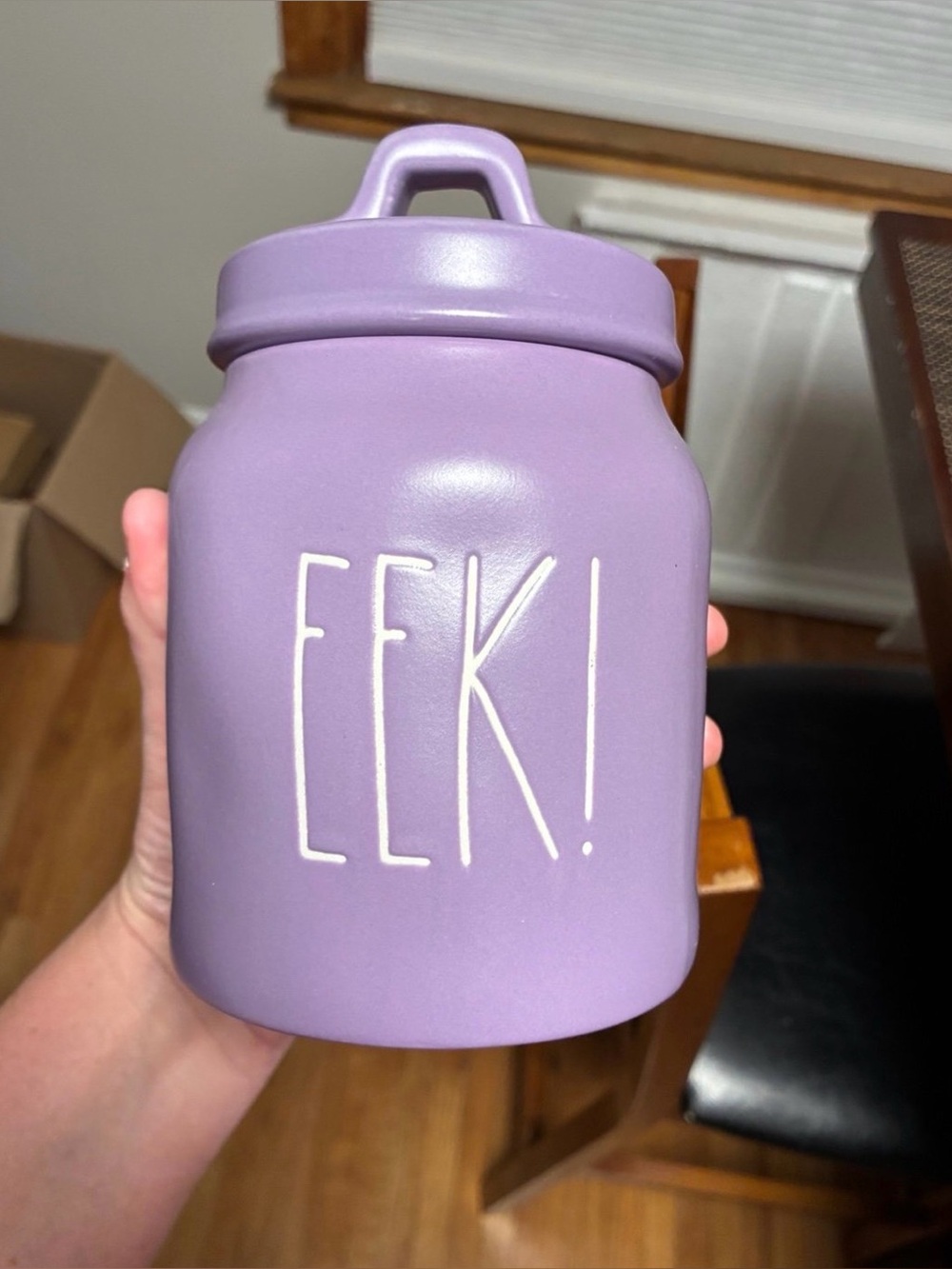 Rae Dunn baby purple EEK Canister
